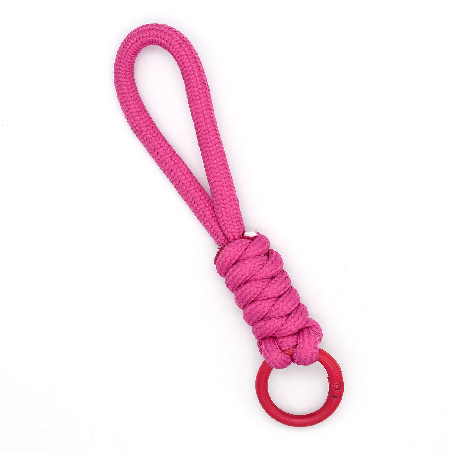 LLavero de cordón trenzado para funda de teléfono para mujer, correa de cuerda con nudo antipérdida, llaveros de coche, accesorios DIY, llavero de: Azul claro / Blanco