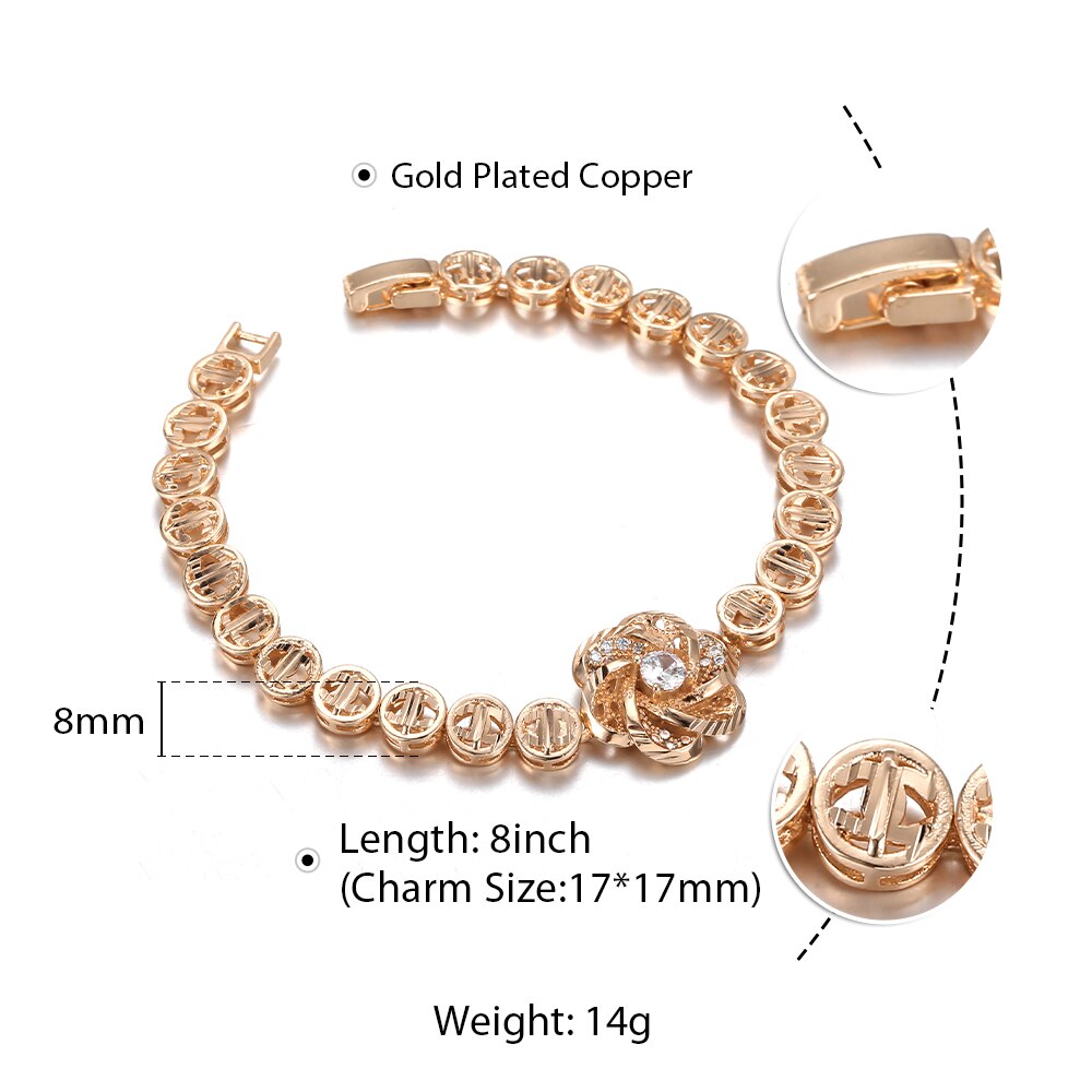 5 arten Frauen Männer Mädchen 585 Rose Gold Armbinde Armreif schneiden aus Geschnitzte Blume Herz Oval Armbinde Ketten Armbänder CBM04