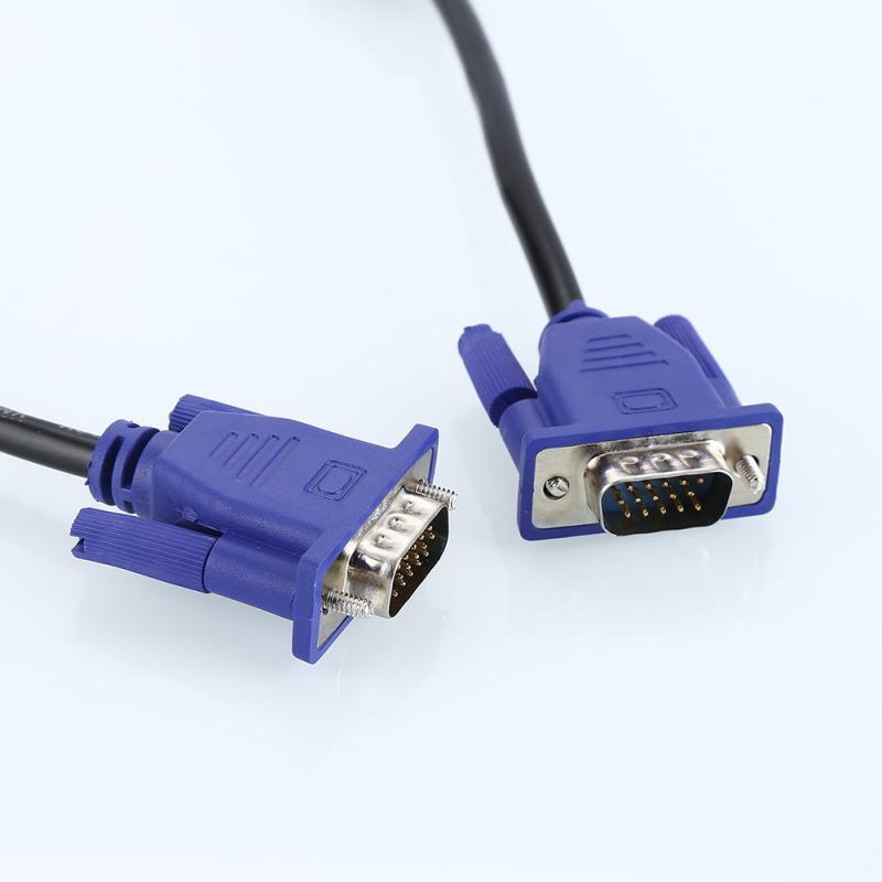 VGA To VGA Cable Adapter Male To Male Connector HD15 Changer Convertor For Laptop PC SVGA Coupler Adaptor Plug And Play: Default Title