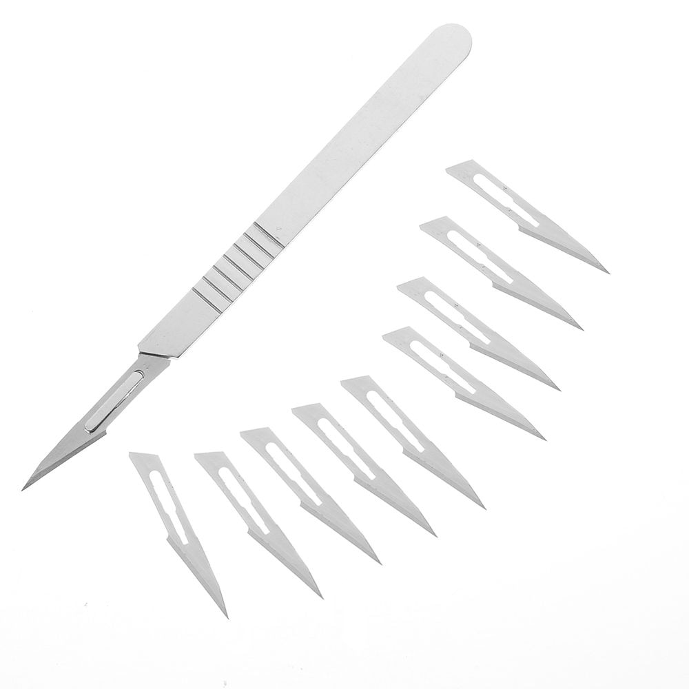 Skridsikker metal skulptur kniv 10 stk blade håndtag håndværk skære kniv gravering værktøj kniv kontor skole skære forsyninger