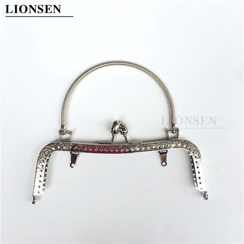 LIONSEN 16.5cm chilli pepper Head Metal Purse Frame Handle Clutch Bag Accessories DIY Kiss Clasp Lock HandBag Hardware