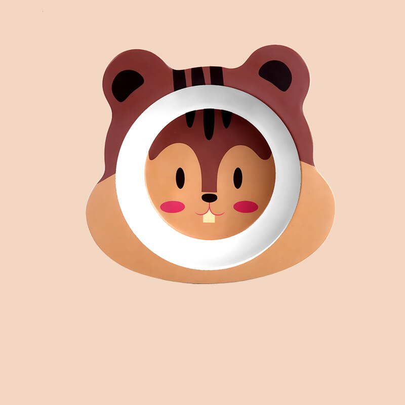 Stevige babyvoedingskom eco bamboe servies antislip servies voor het voeden van baby's borden cartoon kinderen bamboe bord: Hamster