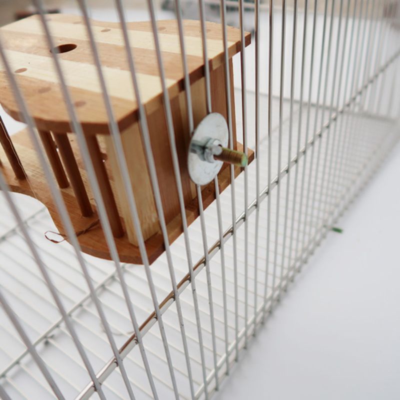 Small Pet Hay Feeder Manger Bamboo Rabbit Hamster Food Feeder Rack for Guinea Pigs Chinchillas Small Animal Supplies