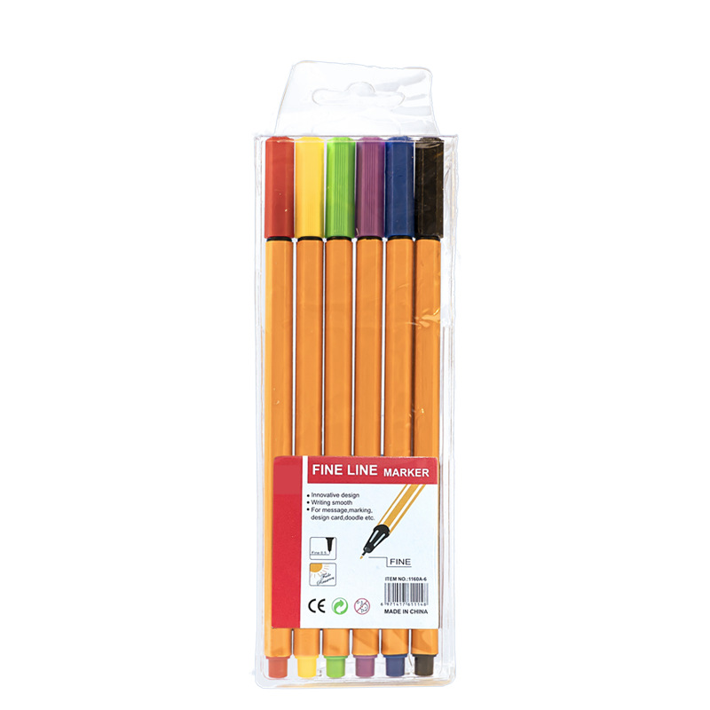 Kleurrijke Fineliner Marker Set 6/12/18/24 Kleuren Waterbasis Micron Pennen voor Tekening Schilderen manga School Kantoor Kunstbenodigdheden: WIT
