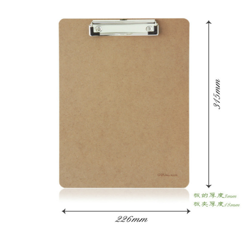 Wood clip wooden material Writing board clip A4 wooden flat clip School office supplies bulletin board