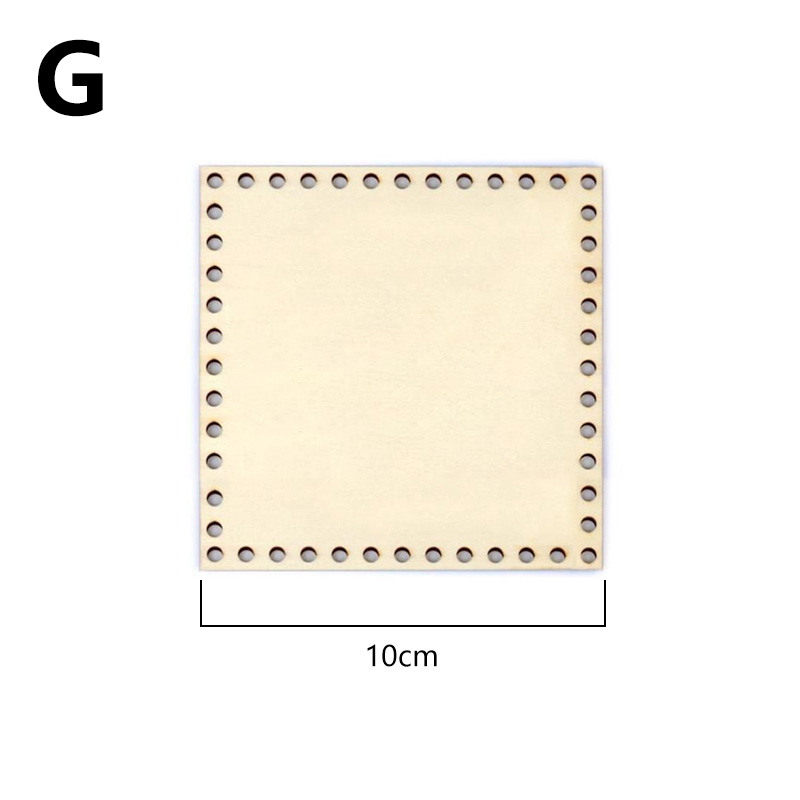 1Pc Houten Haak Mand Base Onvoltooide Blanco Ronde Kruissteek Gesneden Hand Geweven Diy Ambachten Baske Houten Ronde bodem: Sapele