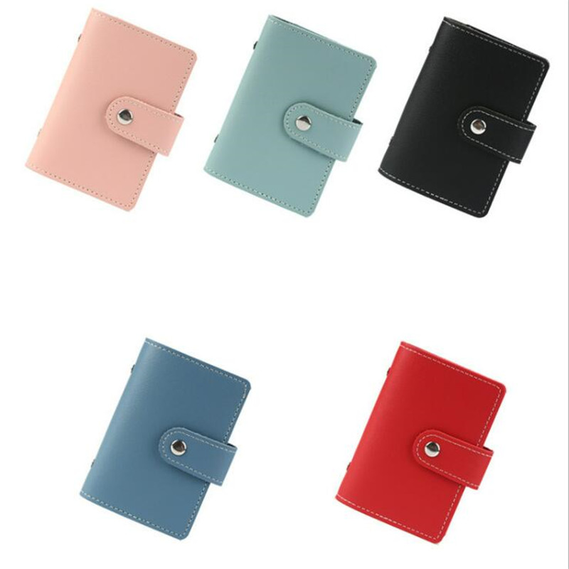 Roze Anti-Diefstal Id Credit Kaarthouder Mode Vrouwen 26 Kaarten Slim Pu Leather Pocket Case Portemonnee Portemonnee voor Vrouwen Mannen Vrouwelijke