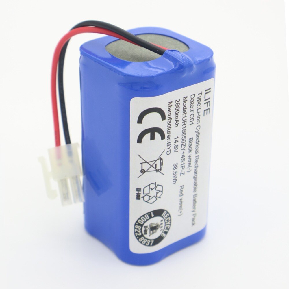 ILIFE Batteria 14.8V 2800mAh 1 * batteria + 4 * pennello robotic vacuum cleaner accessori di ricambio per ilife v7s A6 V7s pro ilife v7s più