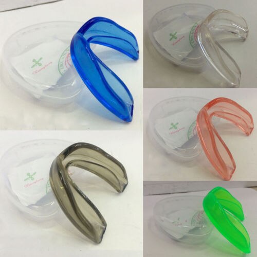 CLEAR Gum Shield Teeth Protector Mouth Guard Piece Rugby Football Boxing MMA
