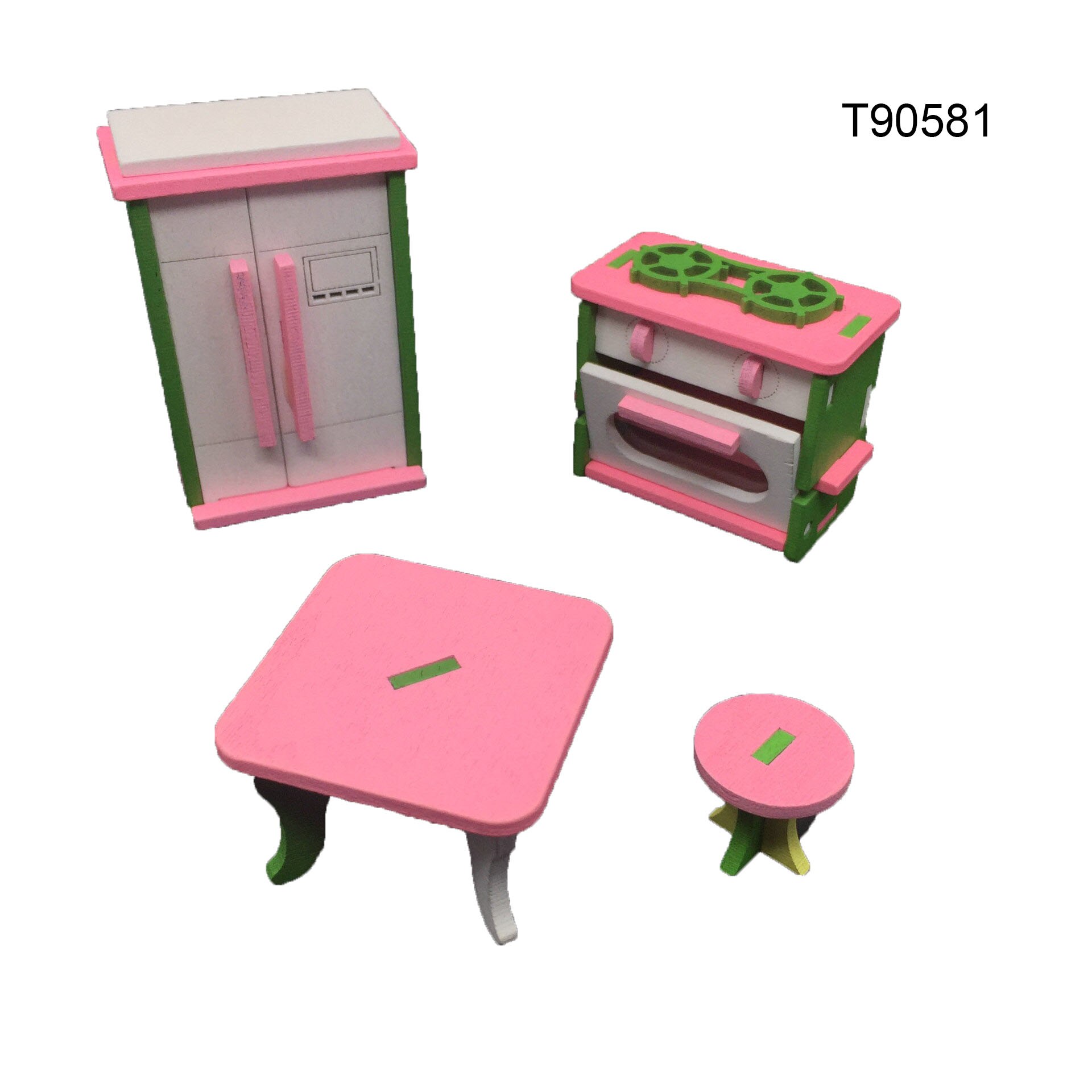 Wooden Simulation Miniature Furniture Bathroom Restaurant House Decoration Play Toys Wood Dollhouse Furniture Toys set For Kids: TD90561