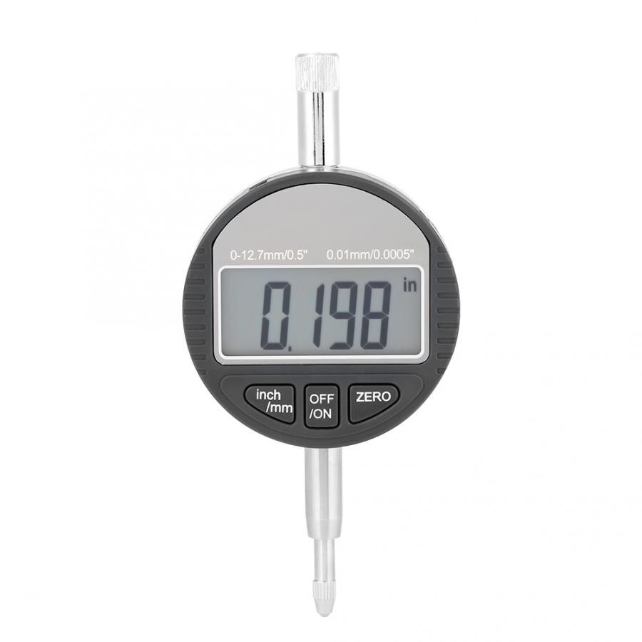 0-12.7mm Digital Probe Indicator Gauge Clock DTI 0.01mm Test With Large Screen Display