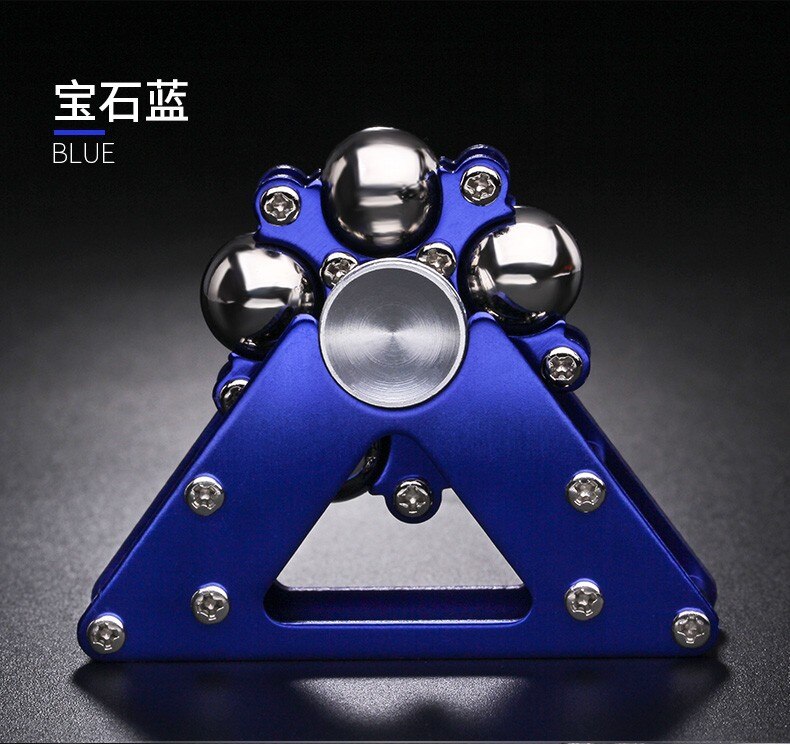 Spinner manual removível de metal de alta qualidade, brinquedos para adultos, crianças, anti-estresse, giratório, giroscópio, brinquedo de alívio de estresse: Blue