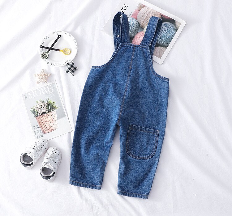 Kinder denim overalls lente baby jongens en meisjes bretels jeans kinderen cowboy overalls meisjes jeans 1-4 jaar