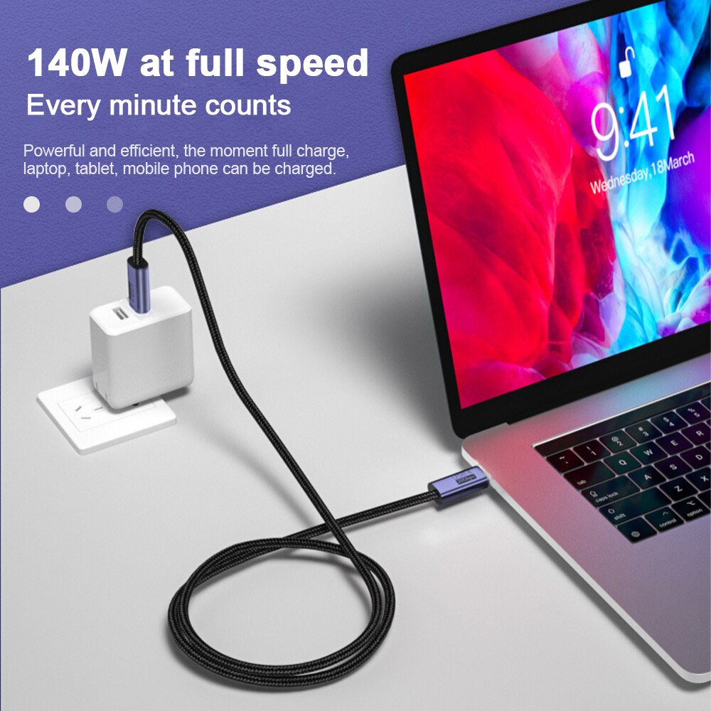 140W USB C Kabel PD 3,1 Schnelle Ladekabel Adapter Typ-C zu Typ C Ladung Schnur für macBook für iPad Profi Android 1m 1,5 m 2m