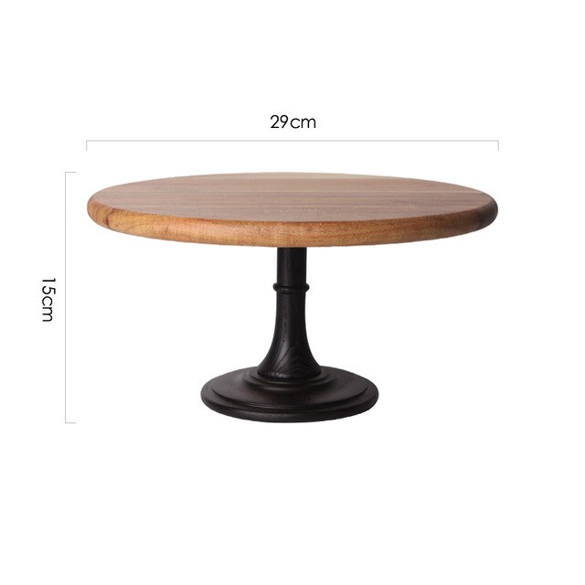 Holz Palette Kuchen Nachtisch Hohe Füße Platte Hochzeit Geburtstag Nachtisch Anzeige Regal Dekoration Nachtisch Tablett Mit deckel Glas Abdeckung: Tablett L