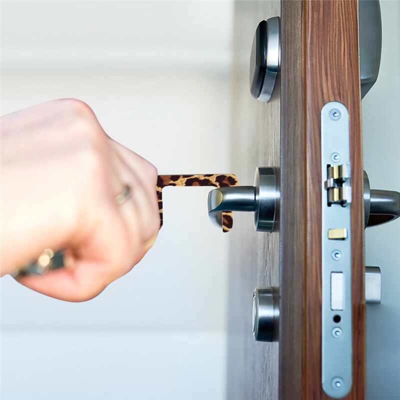 Portable Non-Contact Door Opener Stylus Elevator Keychain Tool Hygienic Keychain Open Doors Press Elevator Button Tool