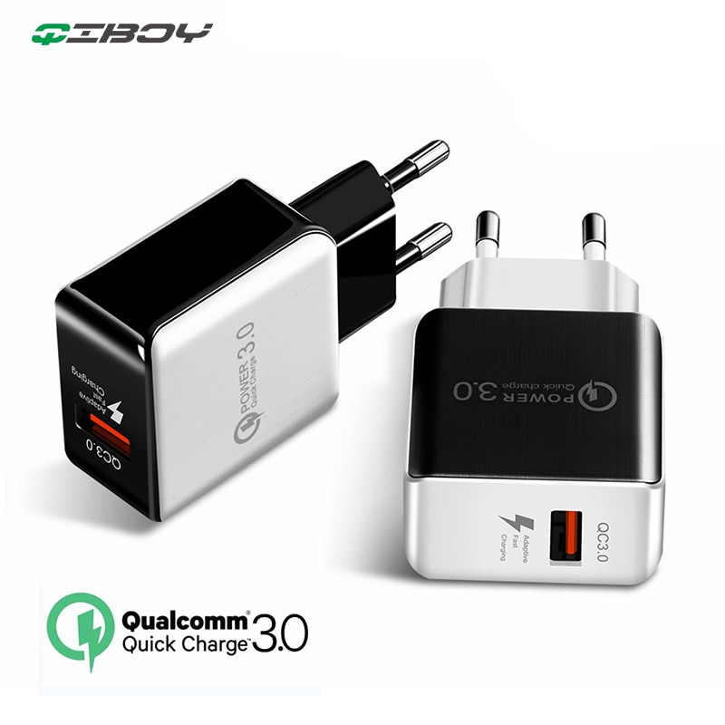 Quick Charge QC3.0 Mobile Phone Charger USB Travel Wall EU US Plug Charger Smartphone Fast Charging For iPhone Samsung Xiaomi LG