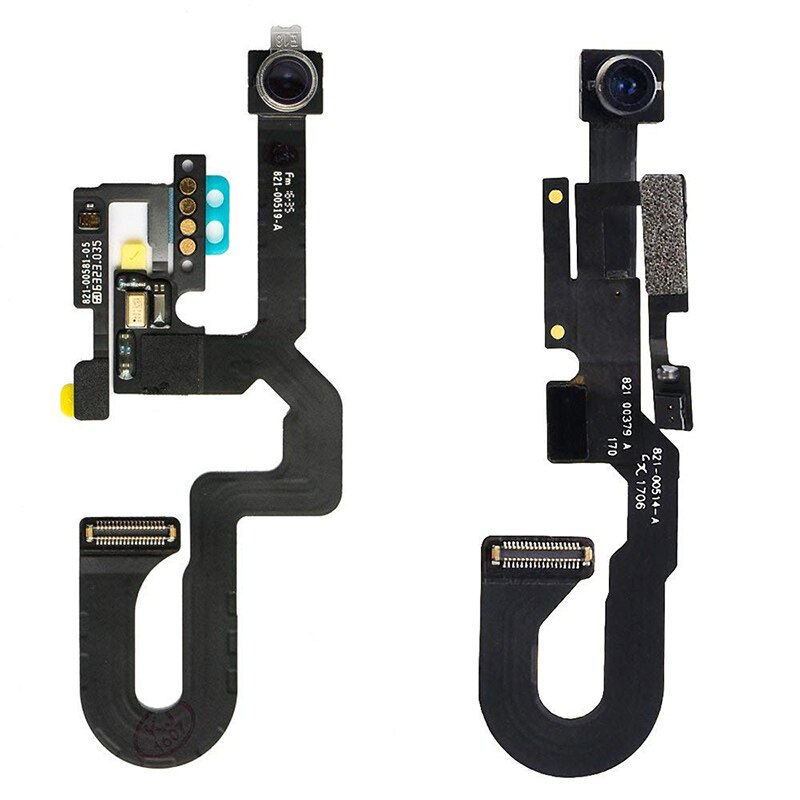 2 pièces/ensemble pour iPhone 7 7 p 8 8 Plus haut-parleur sonore + caméra frontale avec capteur lumière de proximité Microphone câble flexible