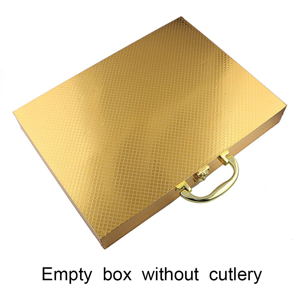 Couverts en acier inoxydable 304, 24 pièces, blanc et or mat, service de table, vaisselle, vaisselle, coutellerie, couteau, fourchette, cuillère, argenterie: 1pc Gold Box