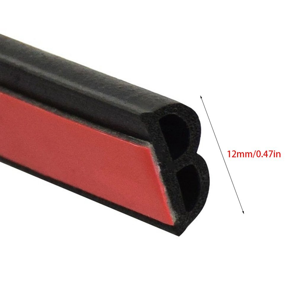 5m Self Adhesive Rubber Seal Strip Car Door Seal Trim Noiseproof B-Shaped Automotive Rubber Seal Strip