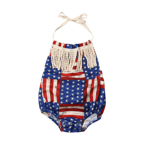 Baby Baby Jongen Meisje Katoen Kwasten Romper Halter Jumpsuit Kleding Outfit Sets
