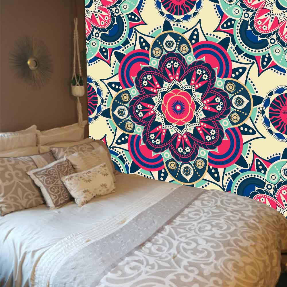 Simsant blomster tiger gobelin englevinger mandala kunst væghængende gobeliner til stue soveværelse hjem dorm indretning: Gt2 tsils 384