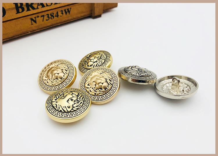 50Pcs 20Mm Gouden Metalen Knoppen Kledingstuk Jas Naaien Accessoires Knoppen Voor Kleding Ambachten Ronde Jasje Knop