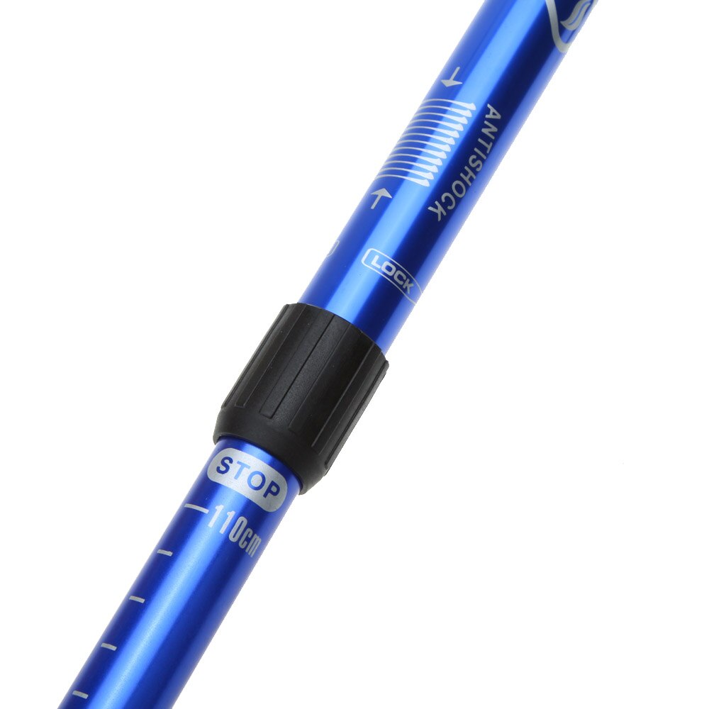 4 Section 6061 Aluminum Alloy Adjustable Telescopic Hiking Walking Stick Trekking Pole T Shape Grip Anti-shock Anti-skid