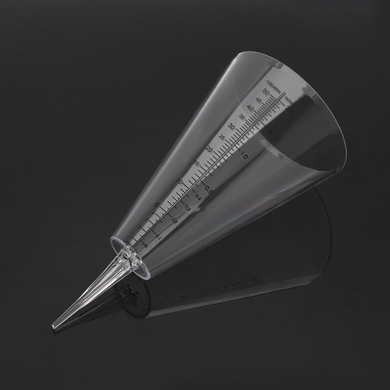 Conical Rain Gauge Plastic Clear Outdoor Home Garden DIY Craft Tool