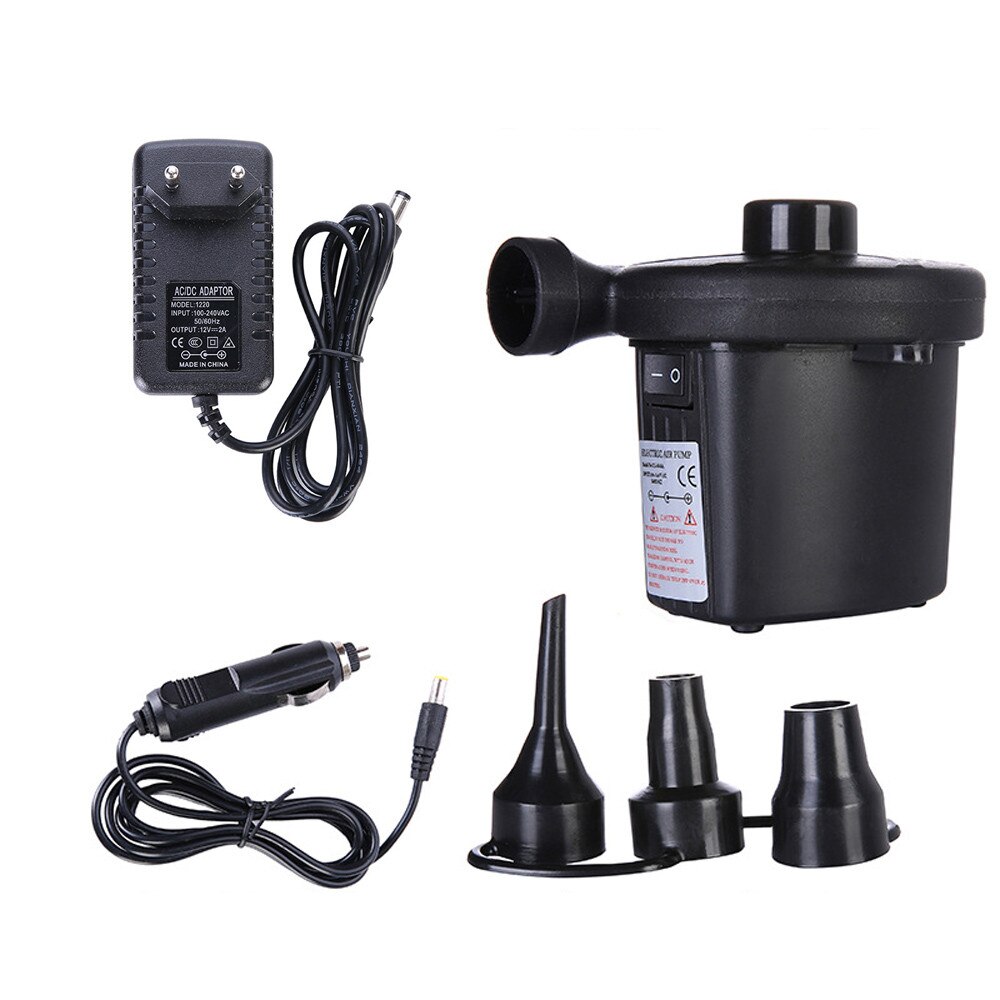 Inflatable Air Pump 3 in 1 nozzle Electric Air Pump Pump 12V 220V Boat Pump Electric Pump Blower Pump EU Used For Cushion: EU