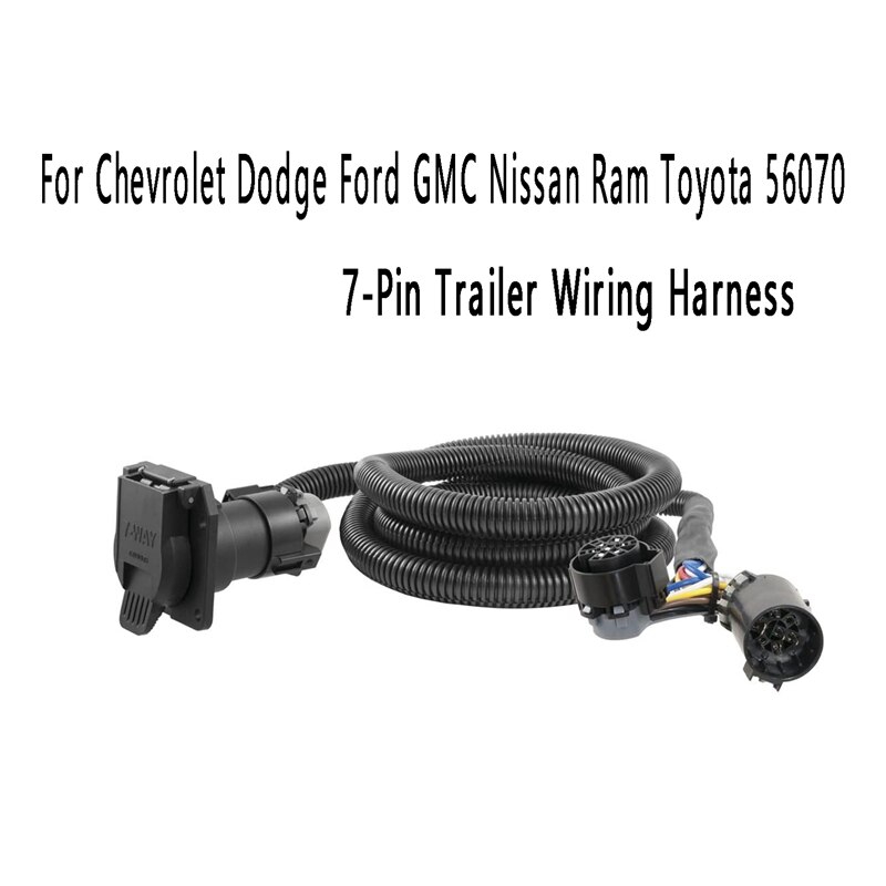 7-Pin Trailer Wiring Extension – Heavy-Duty Harness With Connectors, 83-Inch Length, Fits Truck Bed Or RV