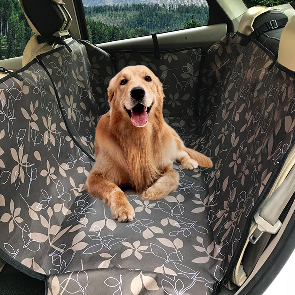 Car Rear Seat Pet Mat Cover – Dog Hammock Style, Waterproof 600D Oxford, Adjustable Straps