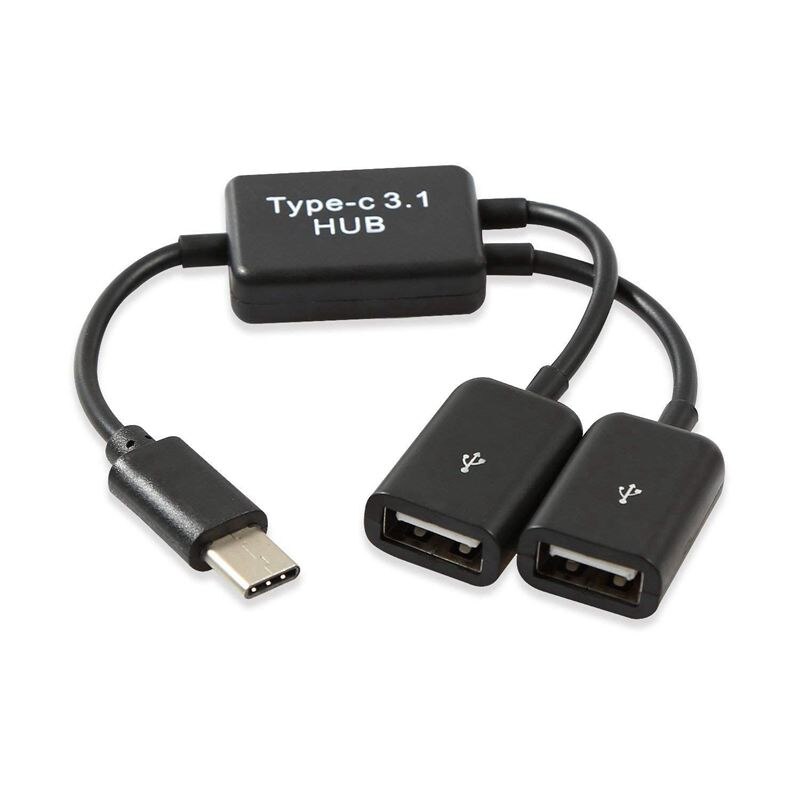 Type C OTG USB 3.1 mâle à double 2.0 femelle OTG Charge 2 ports HUB câble Y répartiteur: Default Title