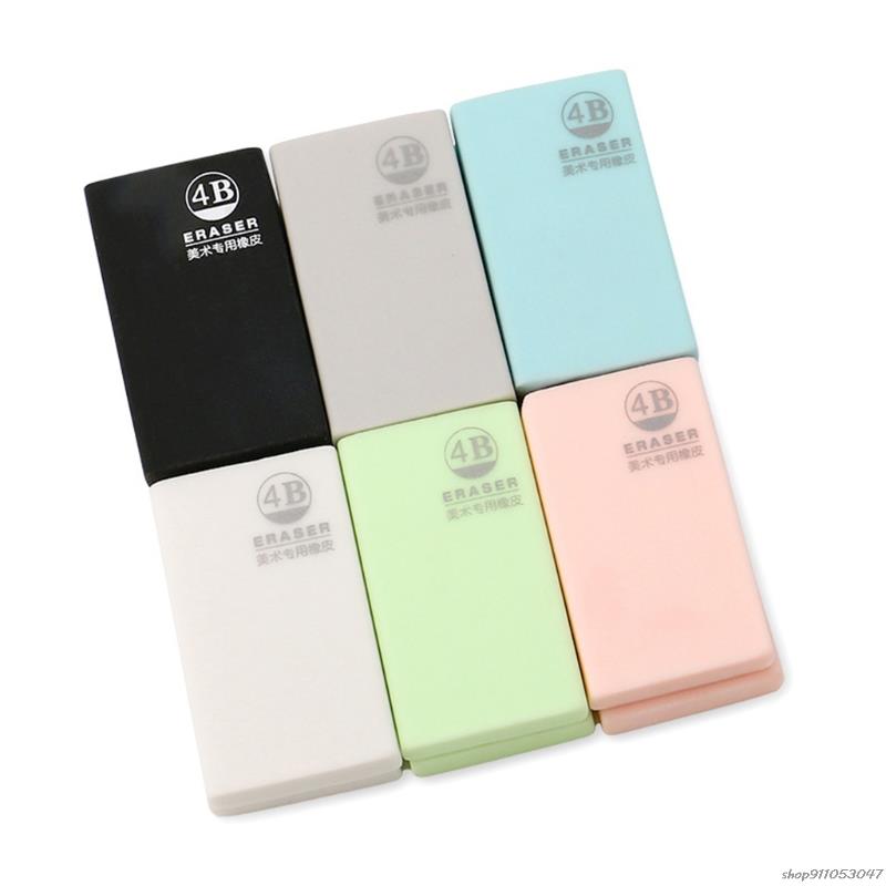 12Pcs/Pack Soft Art Eraser Eraser Small Eraser 6 Colors Class Reward Eraser Kit for Student Boy Girl Teen School Home