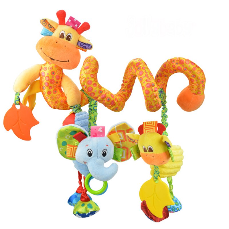 Sonajero en espiral colgante para bebé, juguete de campana con relleno suave, sonajeros para cuna, accesorios de cochecito de bebé de 0 a 12 meses: TH072