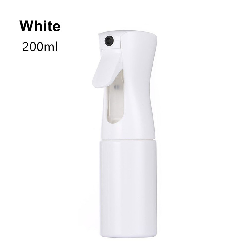 Botella pulverizadora de alta presión para peluquería, bote rociador de niebla continua de 200ML/500ML, herramientas de peluquería, regadera rellenable: 200ml White