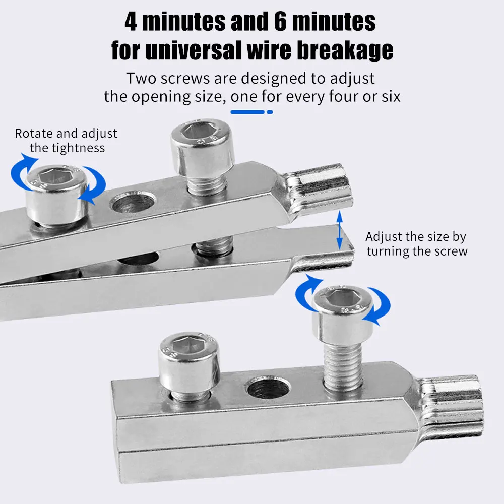 Herramientas de baño Extractor de alambre roto herramientas de roscado grifo y removedor de tornillos reparación de válvula angular de grifo de agua para 4/6 puntos