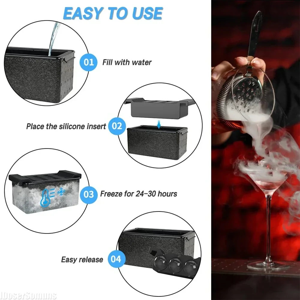 Ice Ball Maker Mould Bar Freeze Large Transparent Ice Cube Ice Maker High Transparency IceCube Tray Kitchen Accessories