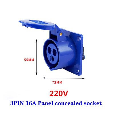 IP44 Industrial Plug and Socket Waterproof Connector 3PIN 4PIN 5PIN 16A/32A Waterproof Electrical Connection Wall Mount Socket: Tabletop Socket