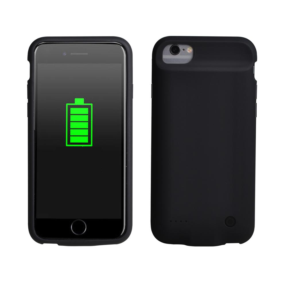 2800 Mah Batterij Oplader Voor Iphone 6 6 S 7 8 Batterij Case Power Bank Opladen Gevallen Oplader Ultra slanke Externe Back Pack: Black