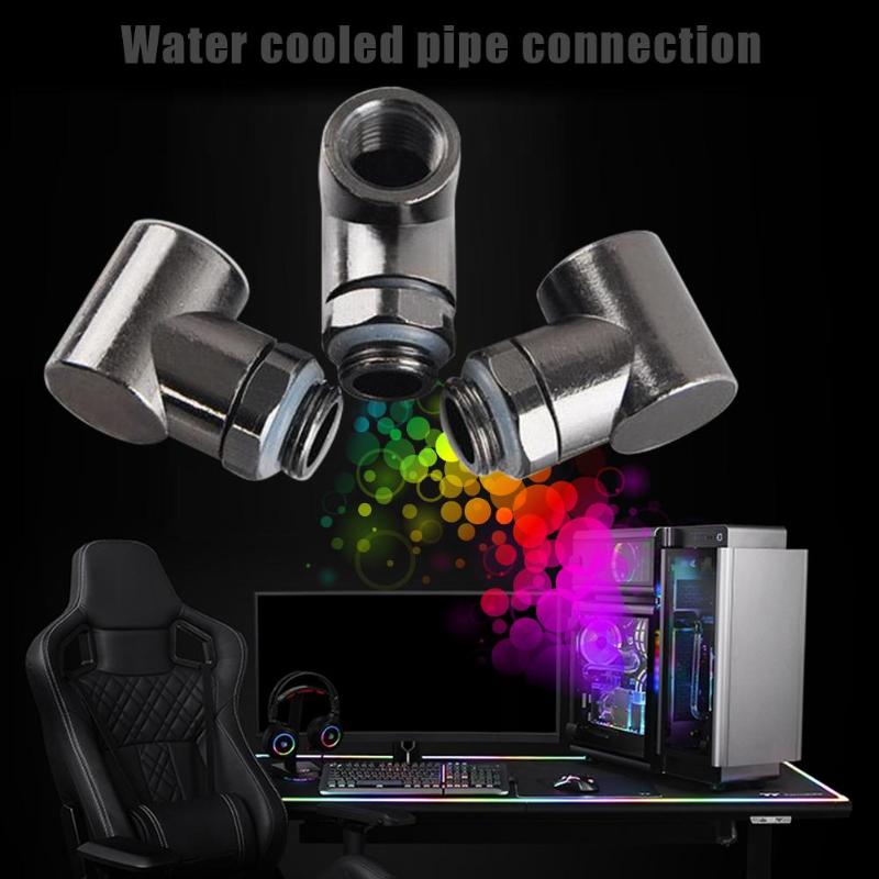 G1/4-90-L 90 Degrees Water Cooling Rotary Fitting Rotating Elbow for Laptop Desktop Brass Oxidation Prevent Water Cooling Tube