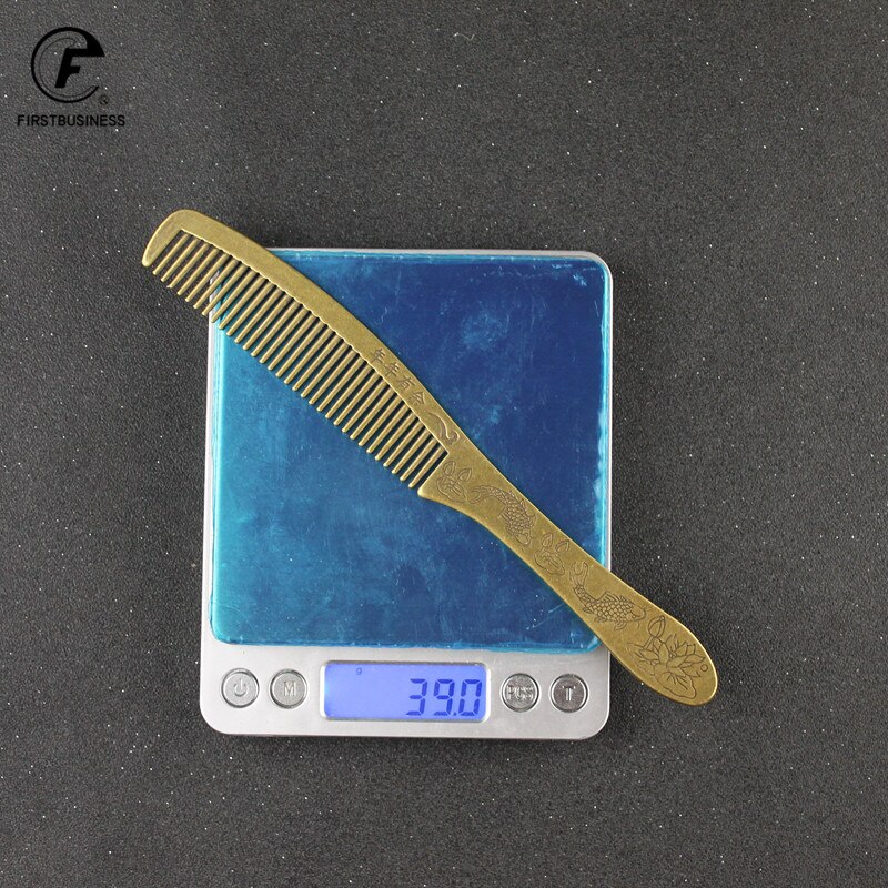 Teacher's day Hair Care Healthy copper comb carp Comb Anti static Hair Care metal Combs Natural Curved Hair Styling Tool: Default Title