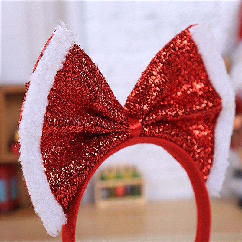 Weihnachten Stirnband Santa Weihnachten freundlicher Erwachsene Hütte Phantasie Kleid Hütte groß Bowknot Doppel Kopf Band Zubehör