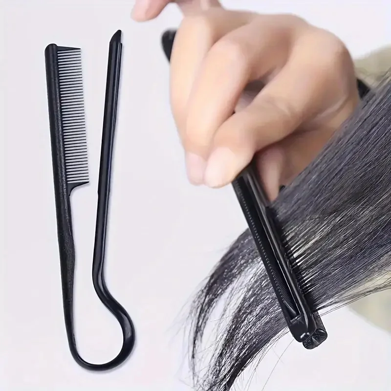 Kam Kappers V-kam Rommelig haar Afwerking Rechttrekken Spalk Kam - Haarstyling Tool Clip speciaal voor haarpruiken