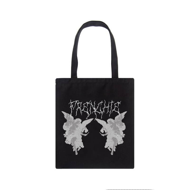 Bolso de lona con estampado de Ángel gótico para mujer, bolsa punk de gran capacidad, informal, divertida, Harajuku, bolso de hombro de estilo hip hop: Hei02