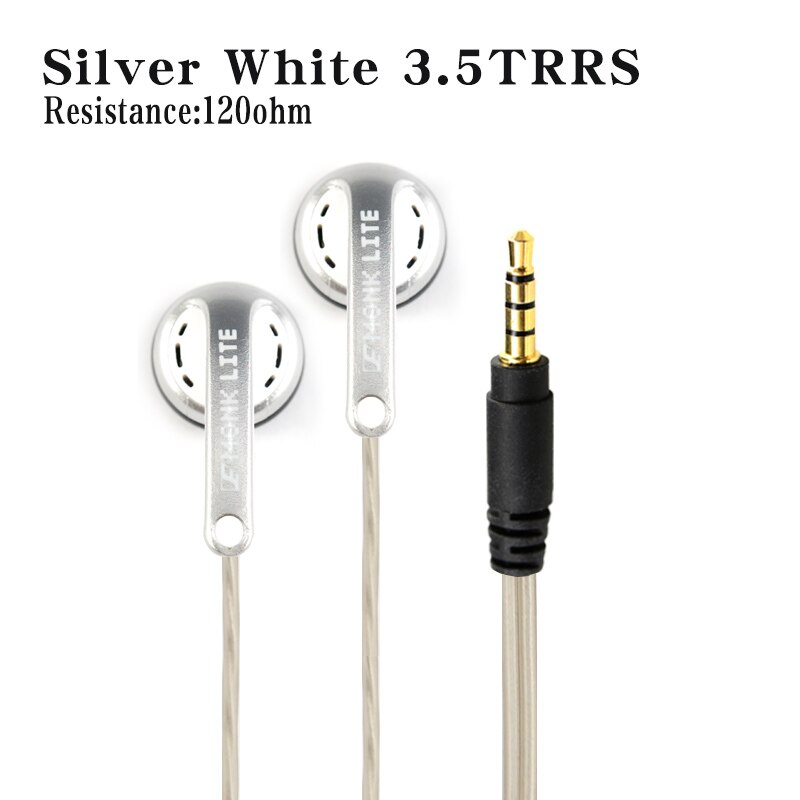 Venture Electronics VE Monk Lite Earbud Hifi Earphone Headphone for Mobile Phone: Silver 3.5TRRS SPC