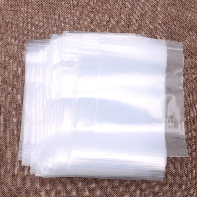 100X Clear Grip Self Press Seal Resealable Zip Lock Plastic Jewelry Bags 8 Sizes W0YF: 8x12cm