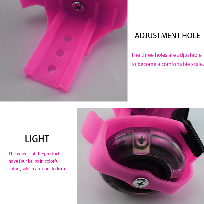 Colorful Flashing Roller Kid Safe Whirlwind Pulley Heel Adjustable Simply Durable Skating Outdoor Home Flash Wheels Shoes