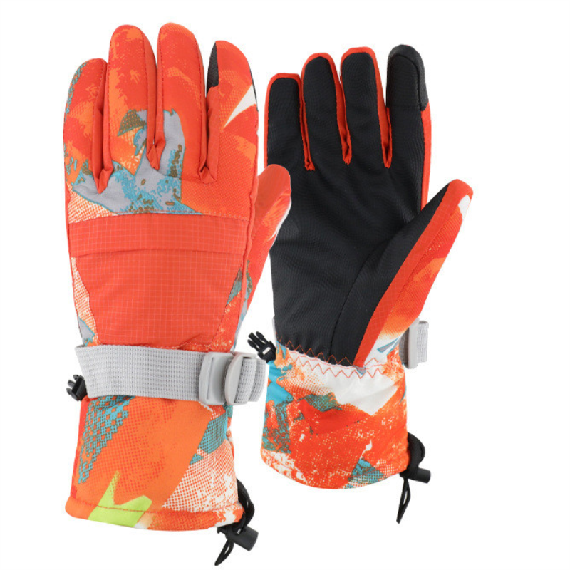 Handschuhe warm Und Samt Winter draussen Reiten Ski Handschuhe Graffiti Sport Wasserdicht Nicht-Unterhose Bergsteigen Touchscreen Handschuhe