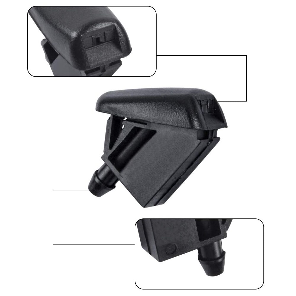 Partsworld 2 stk frontrute vaskemaskin dyses til Ford 10-17 fokus /07-14 mondeo /10-17 c- max oem  bm51-17666- ab sprøyte jetfly sett